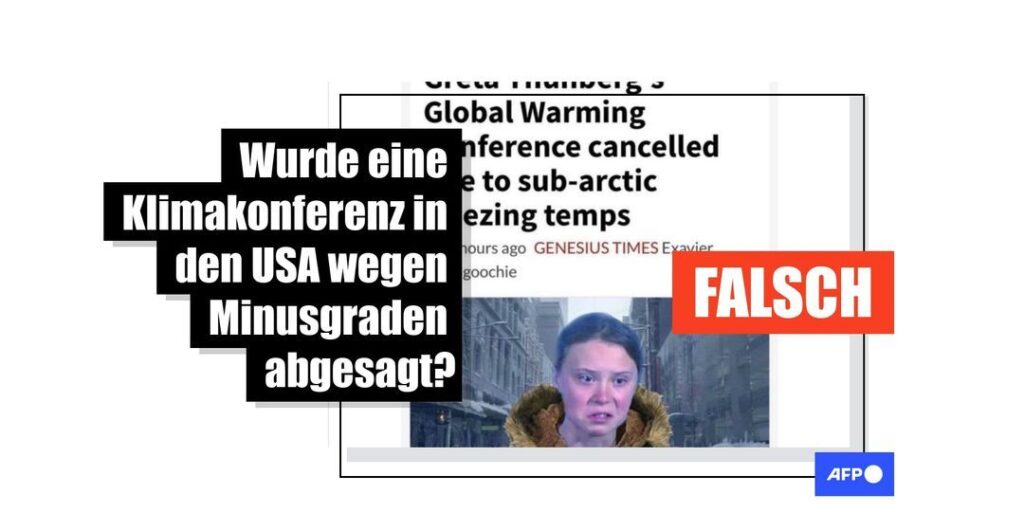 Absage einer Klimakonferenz mit Greta Thunberg aufgrund kalter Temperaturen basiert auf Parodie - Featured image