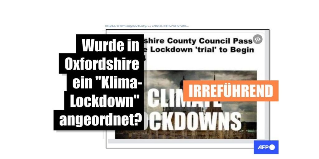 Nein, das britische Oxfordshire geht nicht in einen "Klima-Lockdown" - Featured image