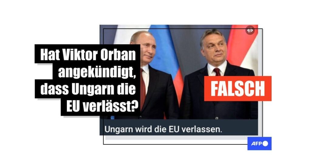 Der ungarische Ministerpräsident Viktor Orban hat nicht erklärt, dass Ungarn aus der EU austritt - Featured image