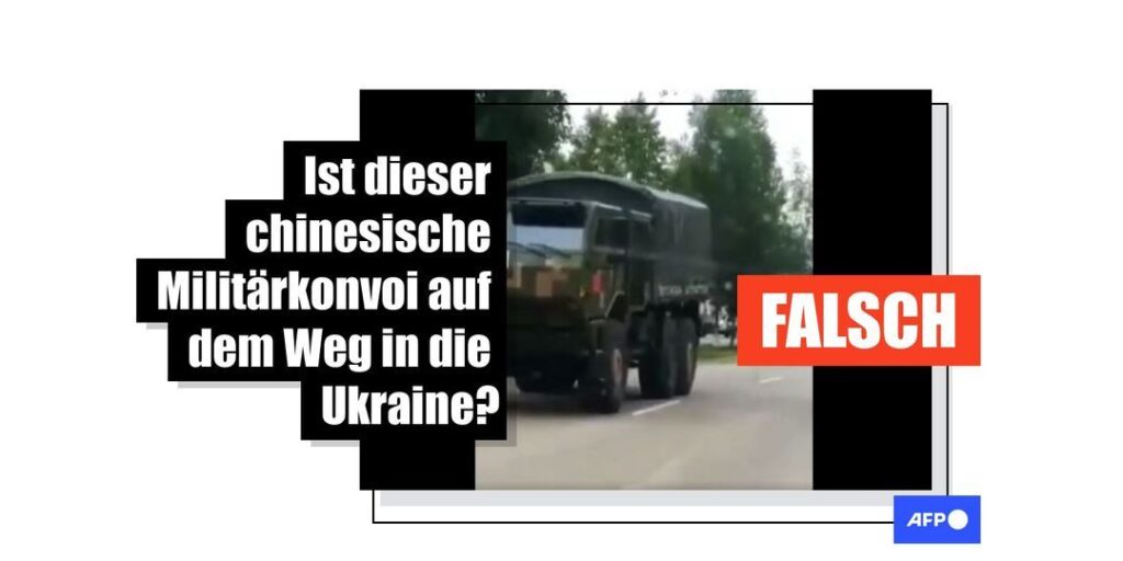 Dieses Video zeigt keinen chinesischen Militärkonvoi an der Grenze zur Ukraine - Featured image
