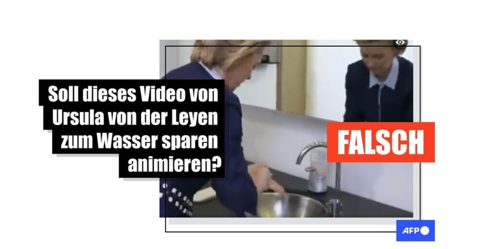 Nein, Ursula von der Leyen gibt in diesem Video keine Tipps zum Wassersparen - Featured image