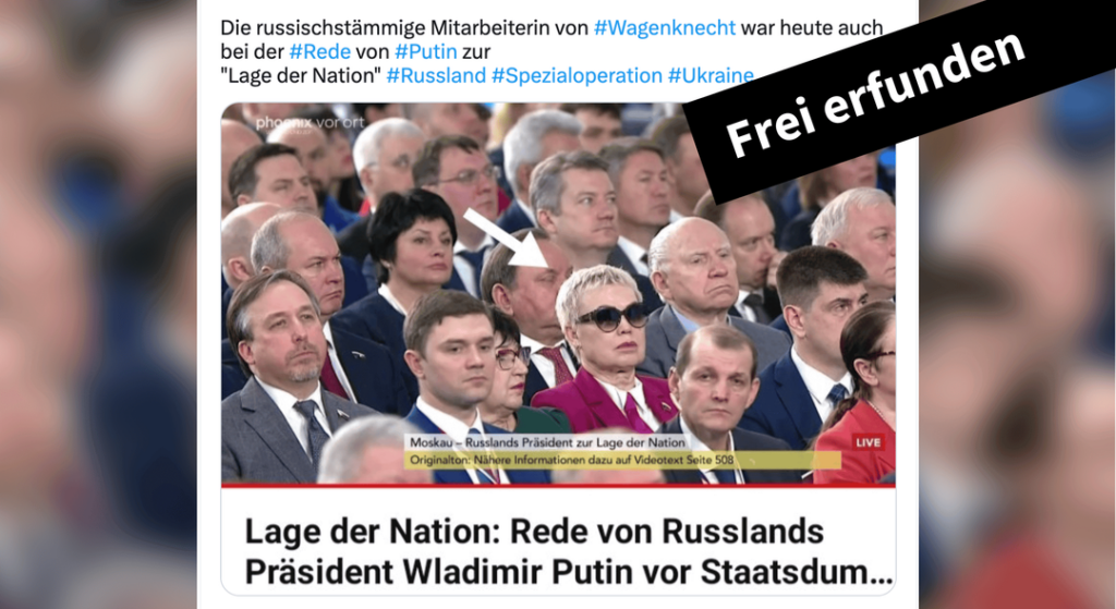 Satire-Beitrag zu Putins Rede: Dieses Foto zeigt keine Mitarbeiterin von Sahra Wagenknecht - Featured image