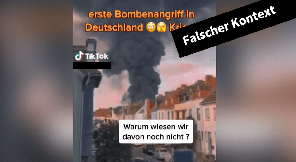 Nein, dieses Video zeigt keinen Bombenangriff in Deutschland - Featured image