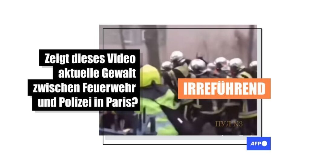 Dieses Video zeigt eine Auseinandersetzung zwischen französischer Polizei und Feuerwehr im Jahr 2020 - Featured image