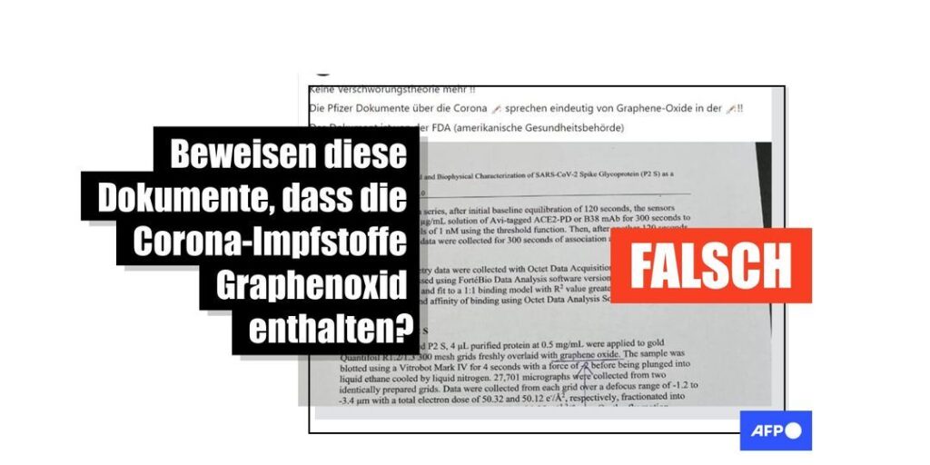 Nein, diese Pfizer-Dokumente beweisen nicht, dass die Corona-Impfungen Graphenoxid enthalten - Featured image