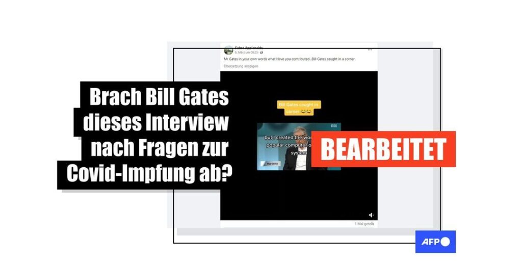 Angeblich abgebrochenes Gates-Interview zu Impfstoffen ist manipuliert - Featured image