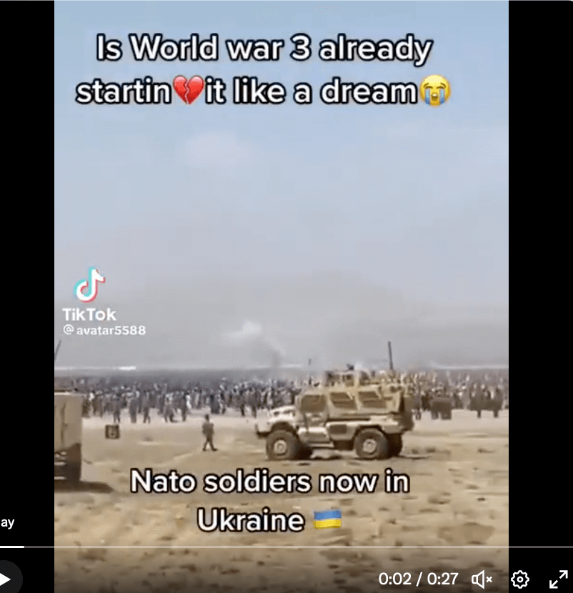 Video mit Falschbehauptung zur Nato in der Ukraine
