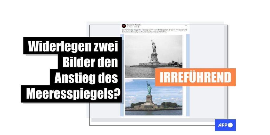 Zwei Bilder der Freiheitsstatue widerlegen nicht das Steigen des Meeresspiegels - Featured image