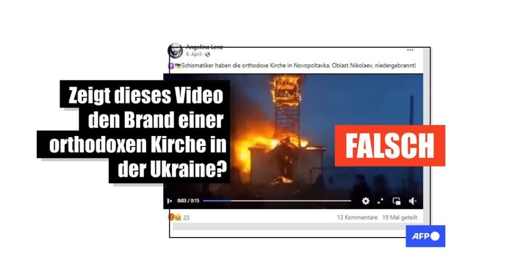 Dieses Video zeigt eine brennende Kirche 2013 in Russland, nicht in der Ukraine - Featured image