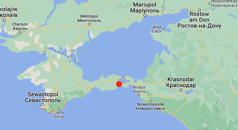 Überblickskarte über die Krim.