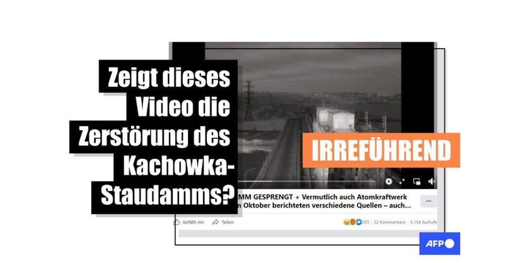 Dieses Video einer Explosion am Kachowka-Staudamm ist alt - Featured image