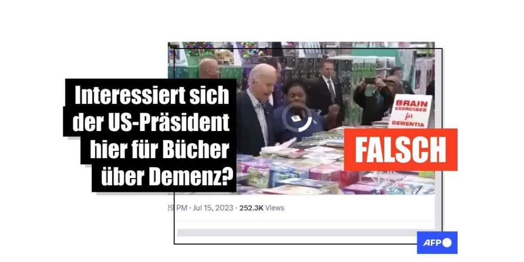 Das Video, das Joe Biden beim Durchstöbern von Demenz-Büchern zeigt, ist manipuliert - Featured image
