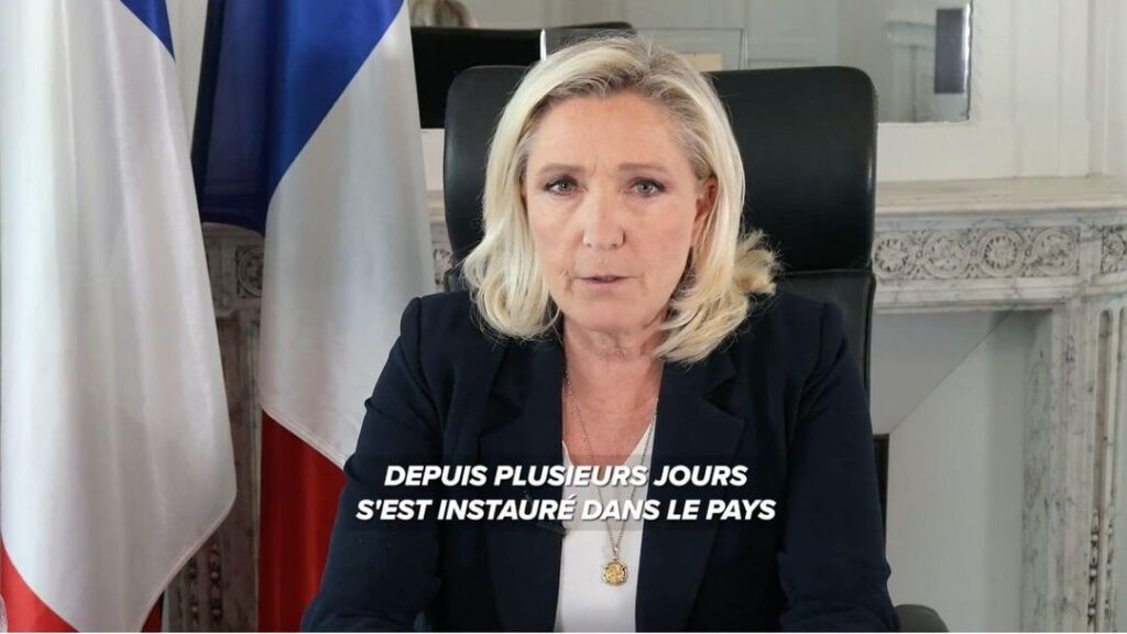 Erfundenes Zitat: Nein, Marine Le Pen sprach nicht von „neuer Weltordnung“ und Macrons Verhaftung - Featured image