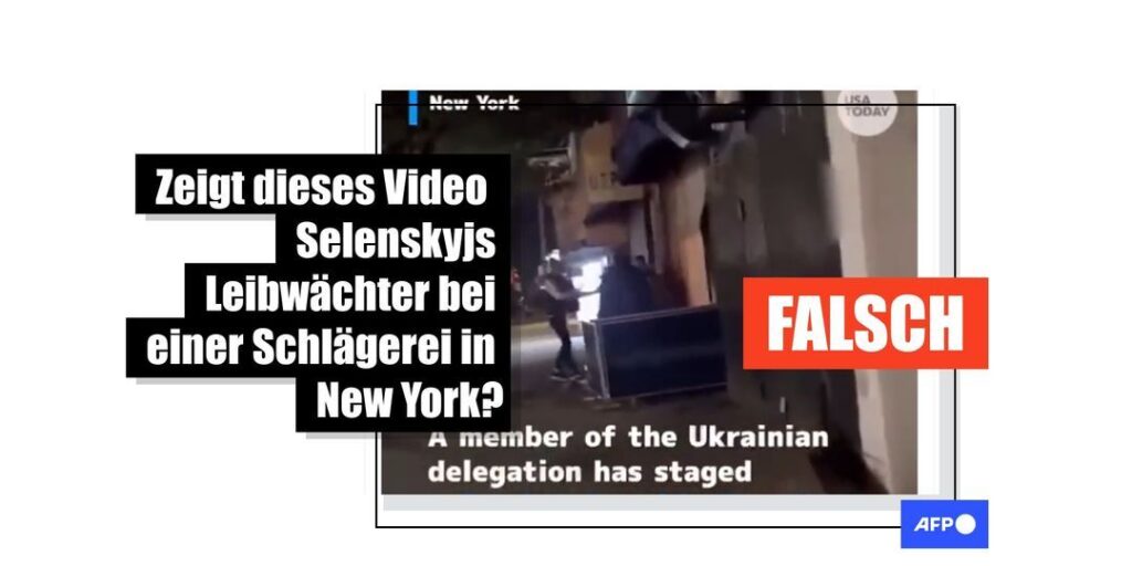 Dieses Video einer Schlägerei in New York zeigt nicht die Garde des ukrainischen Präsidenten - Featured image