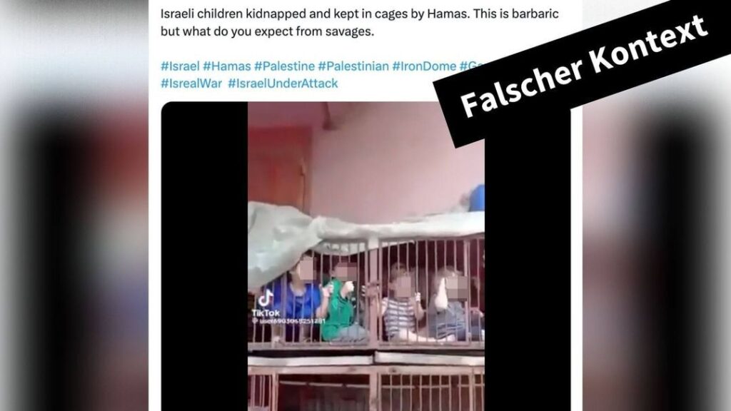 Mutmaßlicher Ersteller: Video von Kindern in Käfigen hat keinen Bezug zu Großangriff der Hamas - Featured image