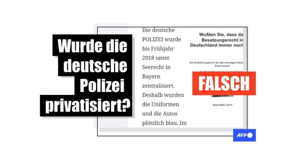 Diese Aussagen zur angeblichen Privatisierung der deutschen Polizei sind falsch - Featured image