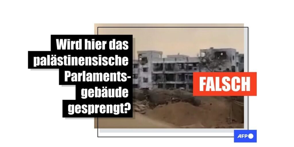 Nein, dieses Video zeigt nicht die Zerstörung des Parlamentsgebäudes in Gaza - Featured image