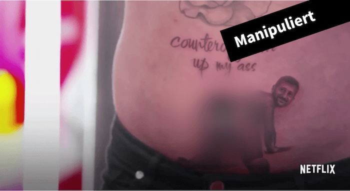 Manipuliertes Video: Kein schlüpfriges Selenskyj-Tattoo in Netflix-Show gestochen - Featured image