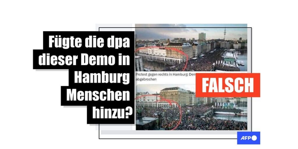 Bild von Demonstration gegen Rechts in Hamburg ist echt - Featured image