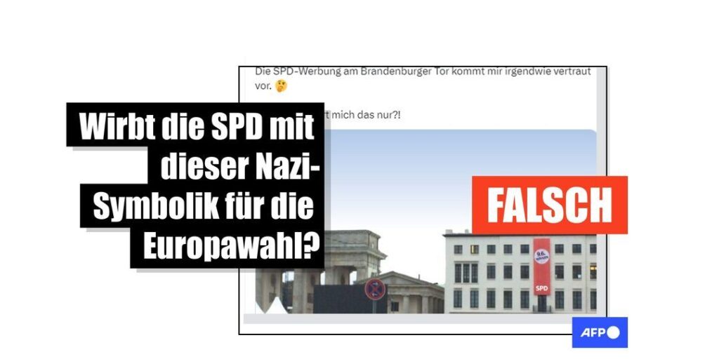 Keine SPD-Wahlwerbung in Nazi-Ästhethik am Brandenburger Tor - Featured image