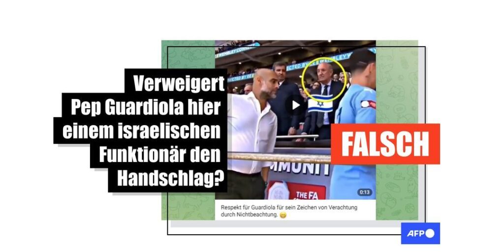 Video von Fußballtrainer Pep Guardiola wird als Protest gegen Israel fehlinterpretiert - Featured image