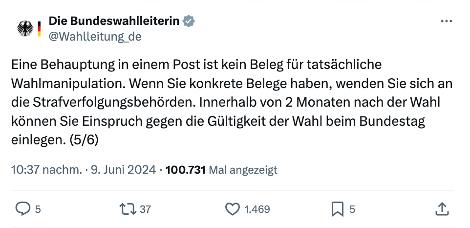 X-Beitrag der Bundeswahlleiterin