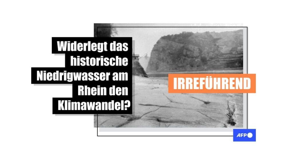 Niedrigwasser am Rhein von 1921 widerlegt nicht den Klimawandel - Featured image