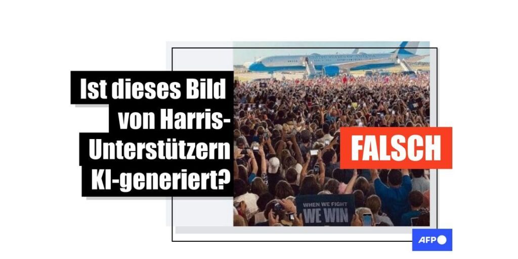 Trumps Beschuldigung, Harris habe KI-generiertes Bild verbreitet, ist haltlos - Featured image