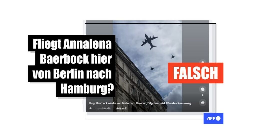 Dieses Video zeigt eine Flugshow in Paris, keinen Kurzstreckenflug von Ministerin Baerbock - Featured image