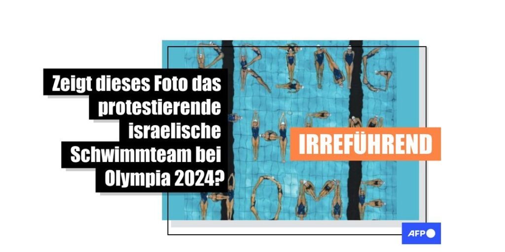 Fotocollage des israelischen Synchronschwimmteams stammt nicht von Olympia 2024 - Featured image