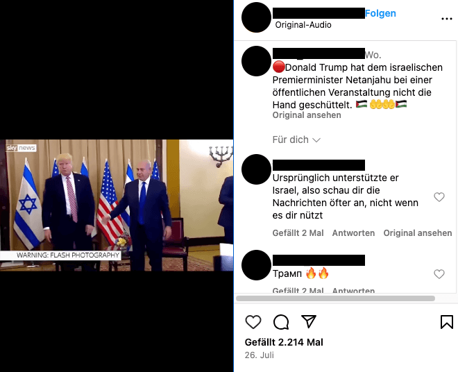 behauptung-instagram-trump-netanjahu-handschlag