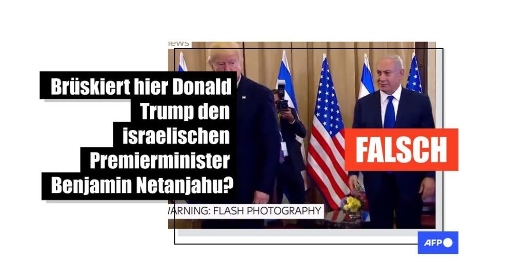 Manipuliertes Video erweckt den Anschein, Trump würde Netanjahu brüskieren - Featured image