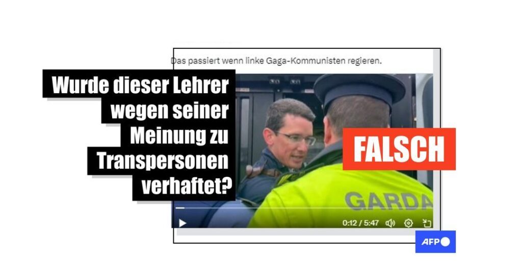 Diese Behauptung zur Inhaftierung eines irischen Lehrers ist falsch - Featured image