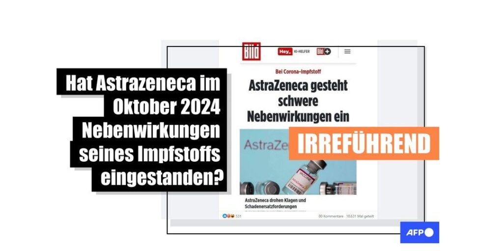 "Bild"-Artikel zu Astrazeneca ist alt und stammt von Mai, nicht Oktober 2024 - Featured image