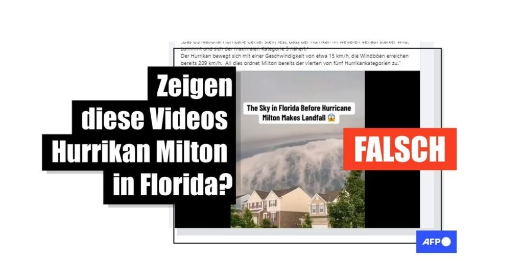 Videos werden fälschlicherweise als Szenen des Hurrikans Milton dargestellt - Featured image