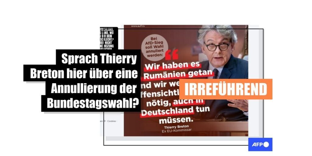 Ex-EU-Kommissar Breton falsch interpretiert – EU kann Bundestagswahl nicht annullieren - Featured image