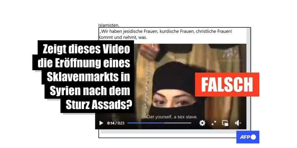 Demo statt Sklavenmarkt: Dieses Video zeigt nicht, wie Frauen in Syrien verkauft werden - Featured image