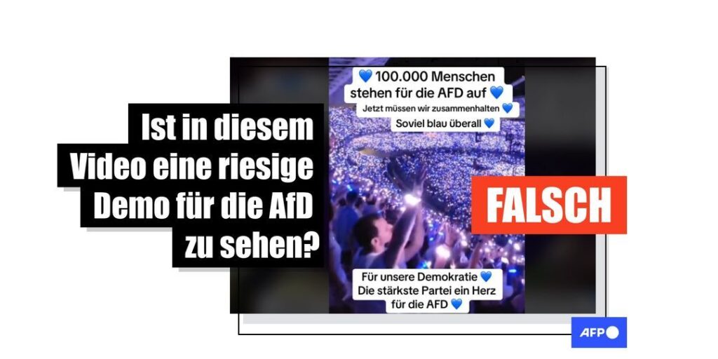 Videos zeigen Coldplay-Konzerte, keine Demonstrationen für die AfD - Featured image