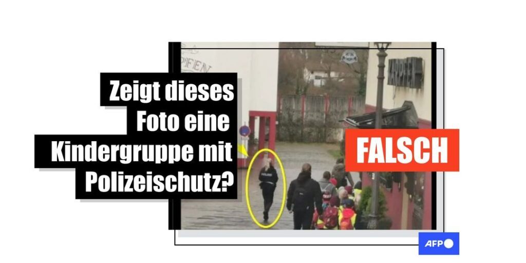 Nein, diese Kindergartengruppe steht nicht unter Polizeischutz - Featured image