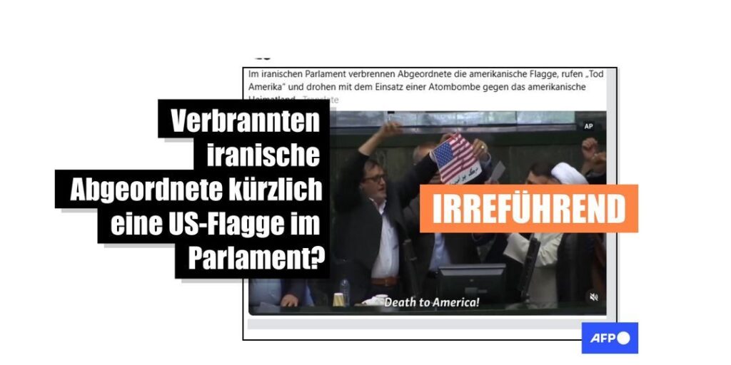 Video von brennender US-Flagge im iranischen Parlament stammt aus 2018 - Featured image