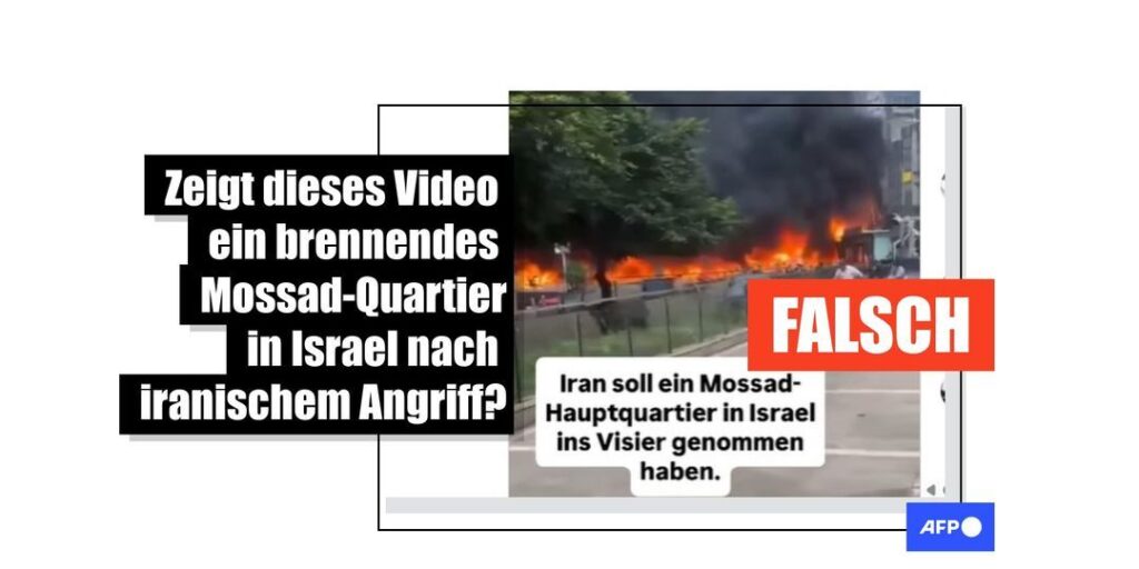 Video zeigt Feuer auf chinesischem Parkplatz, nicht brennendes Mossad-Quartier in Israel - Featured image