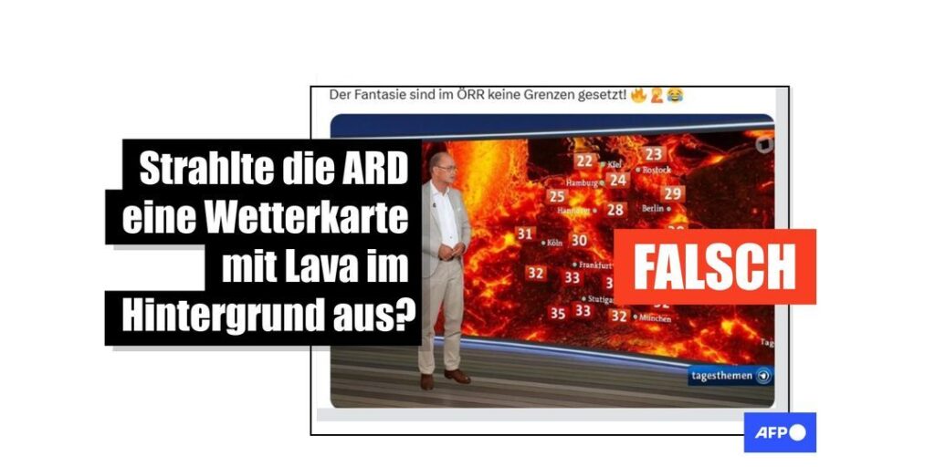 Gefälschte "Tagesthemen"-Wetterkarte in sozialen Medien verbreitet - Featured image