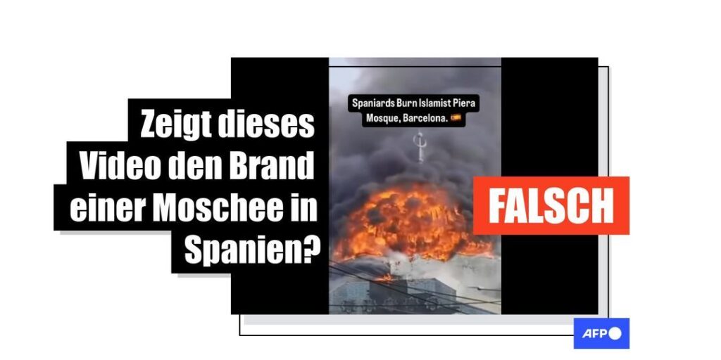 Kein Zusammenhang zwischen diesem Video und dem Brand einer Moschee in Spanien im Juli 2025 - Featured image