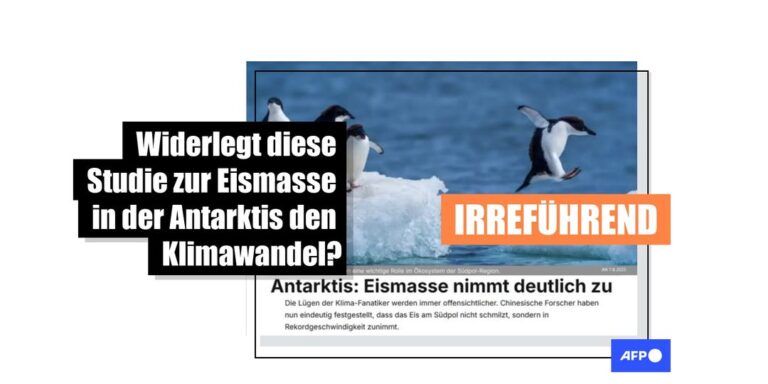 Studie zu kurzzeitigem Anstieg des Antarktis-Eisschilds online missinterpretiert - Featured image