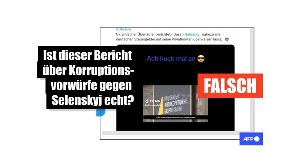 Nachrichtenbericht zu angeblichen Enthüllungen über Veruntreuung durch Selenskyj ist gefälscht - Featured image