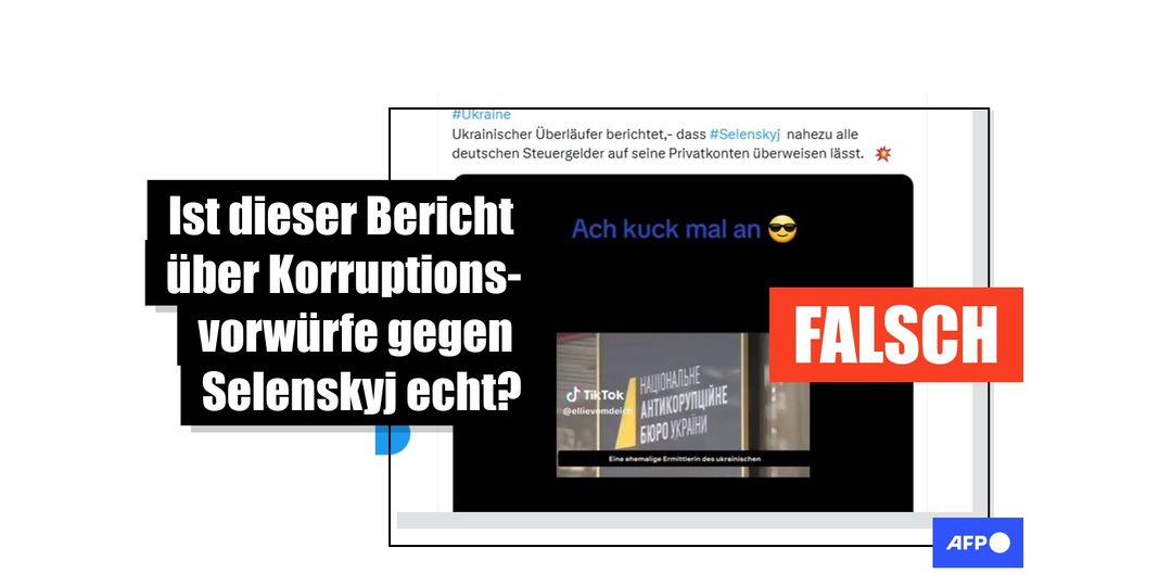 Nachrichtenbericht zu angeblichen Enthüllungen über Veruntreuung durch Selenskyj ist gefälscht