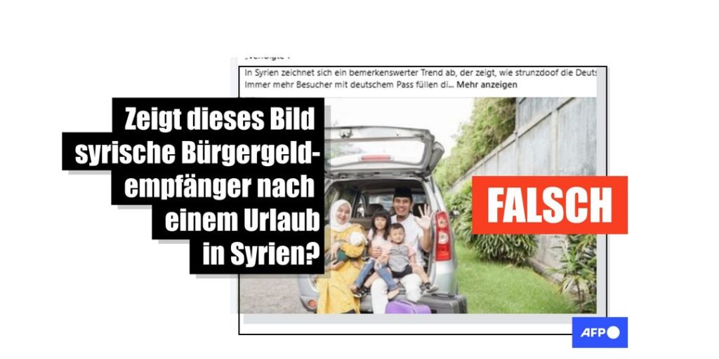 Bild einer Familie aus Indonesien kursiert fälschlich mit Bezug zu Syrien und Bürgergeld - Featured image