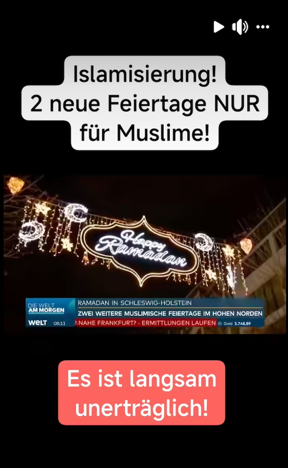 Post von Facebook mit der Behauptung