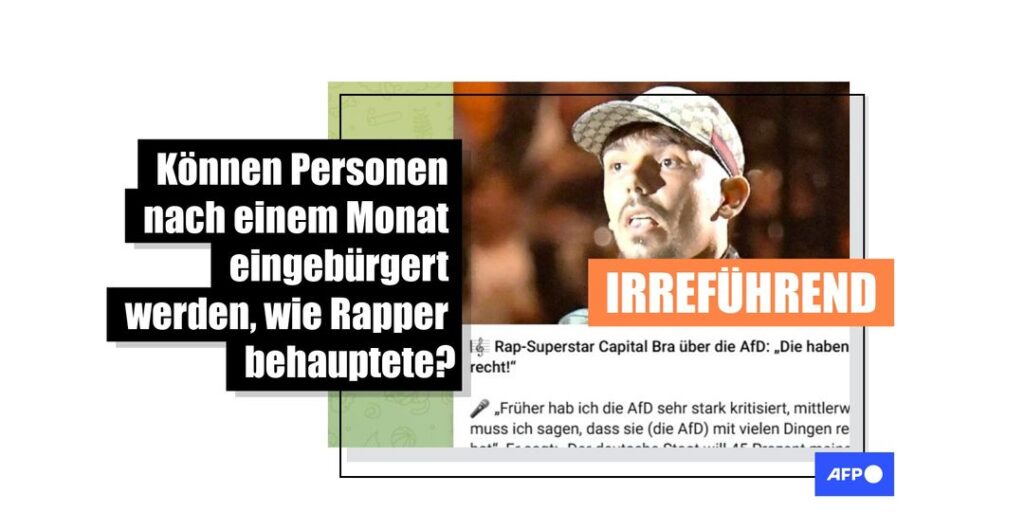 Capital Bra zum deutschen Pass: Einbürgerung dauert länger, als der Rapper behauptete - Featured image