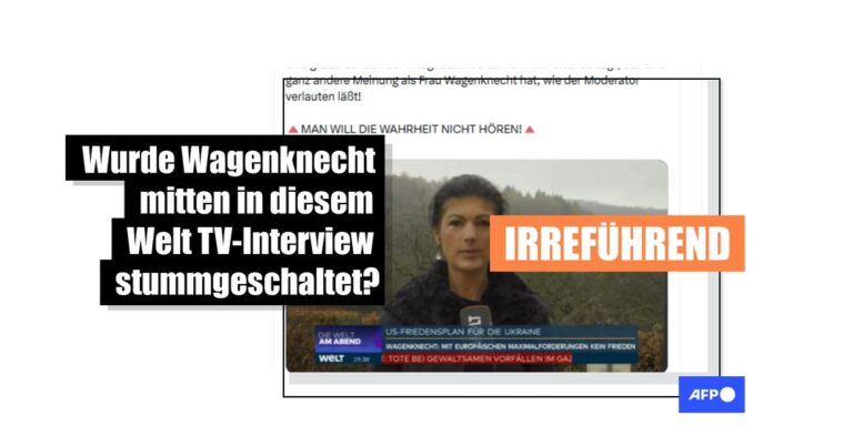 Welt TV-Interview mit Wagenknecht zu Friedensplan in der Ukraine auch ungekürzt ausgestrahlt - Featured image